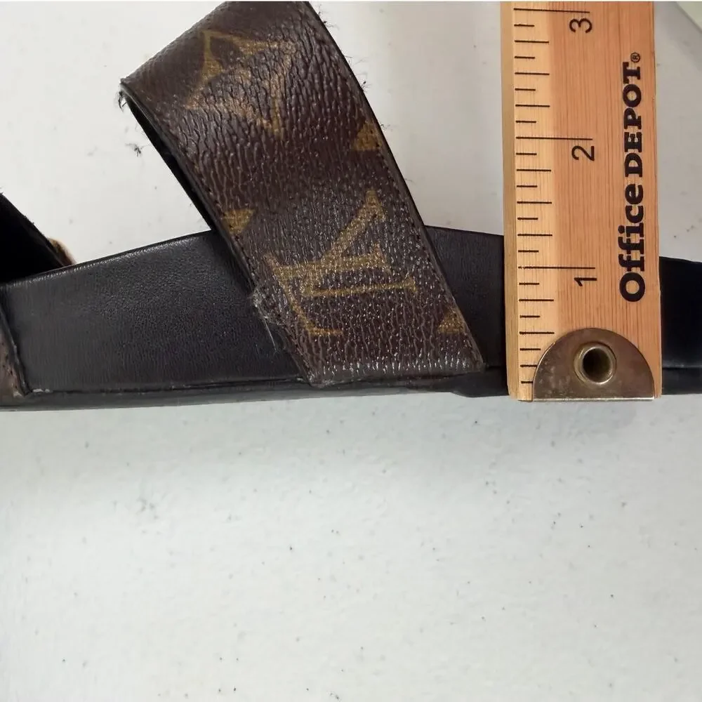 Louis Vuitton Monogram Flat Comfort Mule Sandals EU 37- US 7 - Picture 15 of 16